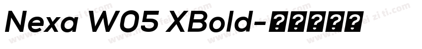Nexa W05 XBold字体转换